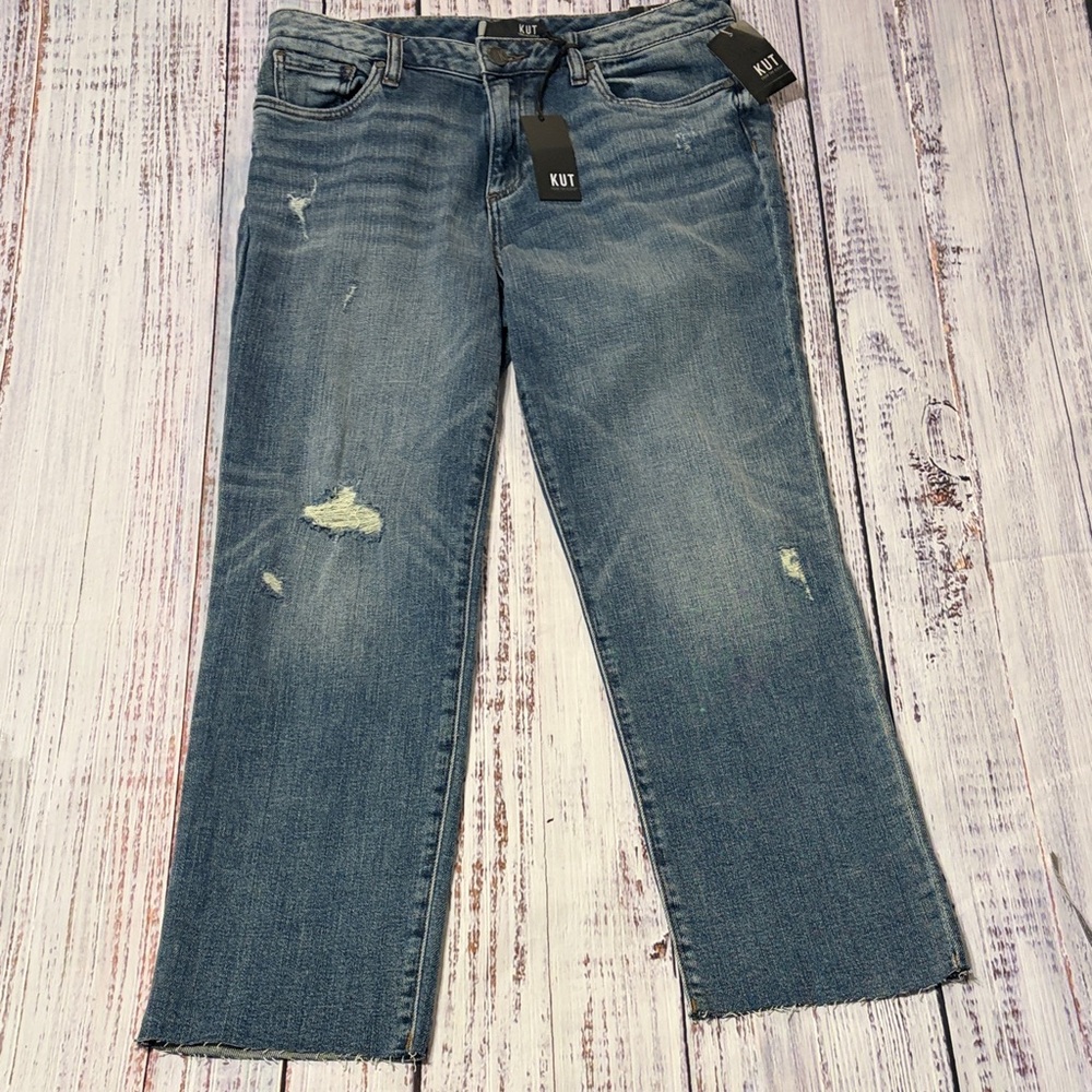 Kut From The Kloth Reese Ankle Straight Leg Size 10 jeans